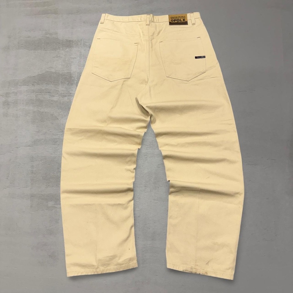 RARE Southpole‎ Red Tab Baggy Tan Vintgae Y2K Denim Jeans Pants 38 x 34